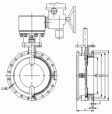 電動(dòng)襯氟法蘭蝶閥